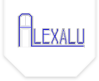 Logo alex alu, menuisier alu Oise